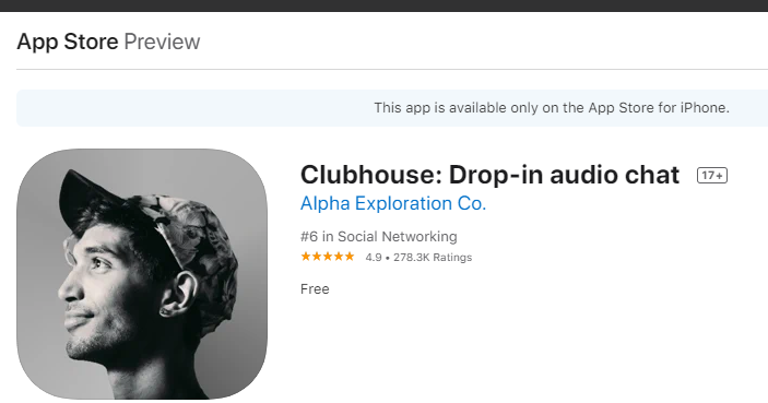 Şu an iPhone veya iPad sahibi olmanız gerekiyor. Uygulama mağazasına girin Clubhouse aratıp yükleyin. Linki ekliyorum. Android'de bu yazı yazıldığında henüz uygulaması yoktu. İsim benzerliği olabilir aşağıdaki görüntüdeki ismi bulmuş olmalısınız. Geliştirici Alpha Exploration Co. Clubhouse,Sesli Görüşme,Sohbet,Toplantı Clubhouse Nedir? Clubhouse Davetiyesi Nereden Bulunur? Clubhouse Club Nasıl Açılır?